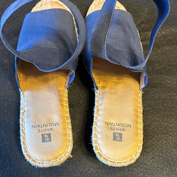 White Mountain Blue Wedge Sandals - Picture 6 of 8